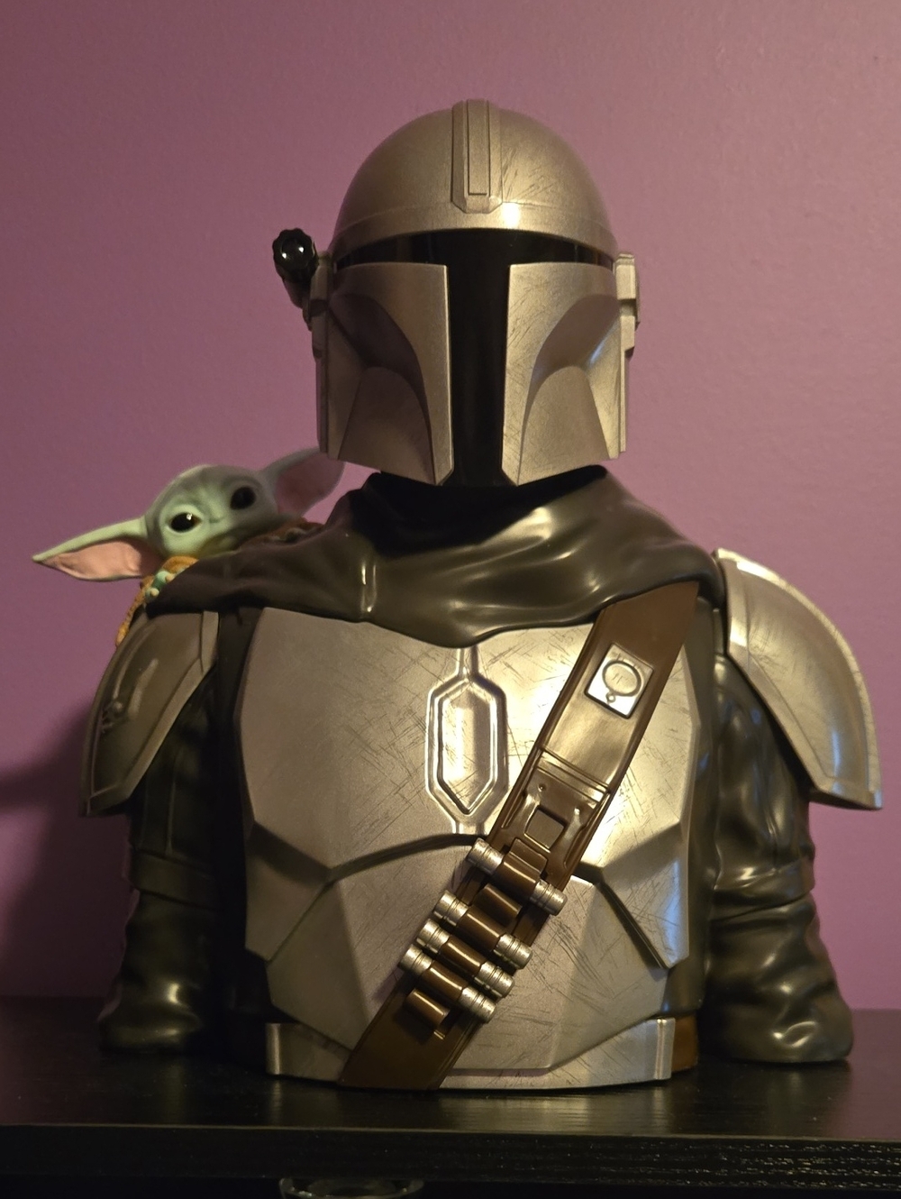 adidas Silver and Black Mandalorian Kids Superhero Costume Bust